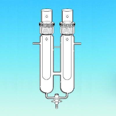 8748-40 Dry Ice Condenser-Vacuum Trap, #50 Ace-Thred Top, Twin Chamber, Complete with Bushings and O-Ring