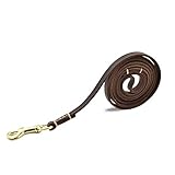 AOKLANT Black Genuine Leather Dog Leash for Small and Medium Dogs | Daily Training and Walking | 4 FT /5 FT/ 6 FT (4 FT, Brown)