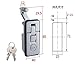 Industrial Lever Locks Cabinet Lock MS6018 Compressors Car Trunk Lock Easy To Install Caravan RV Lock 1Pcs(Chrome)