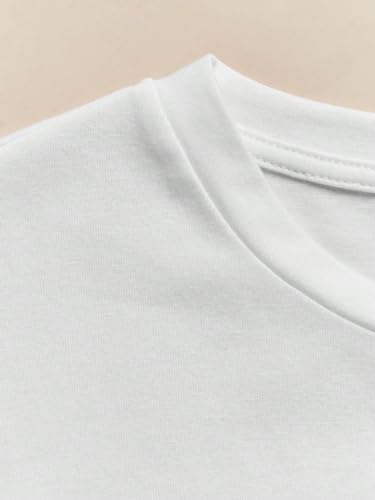 Image of Verdusa Girl's Graphic Print Short Sleeve Round Neck Tee Top Cute T Shirts White M 10Y