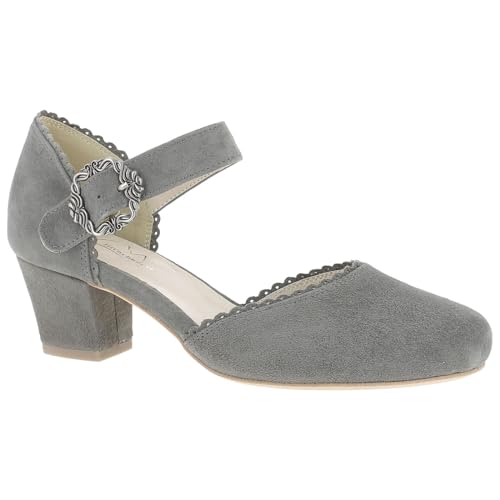 Escarpins Andrea Conti 3000012 en cuir gris anthrazit pour femme