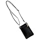 Generisch Kleine Umhängetasche Damen, PU Leder Umhängetasche Klein, Handy Schultertasche Damen, Kleine Handtasche mit Reißverschluss für Alltag Reisen Shopping Schwarz