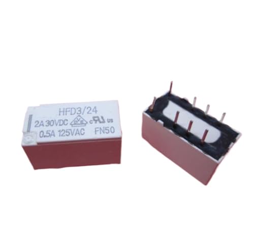 HFD3/24 DC24V conmutación dual DPDT estable para placas electrónicas