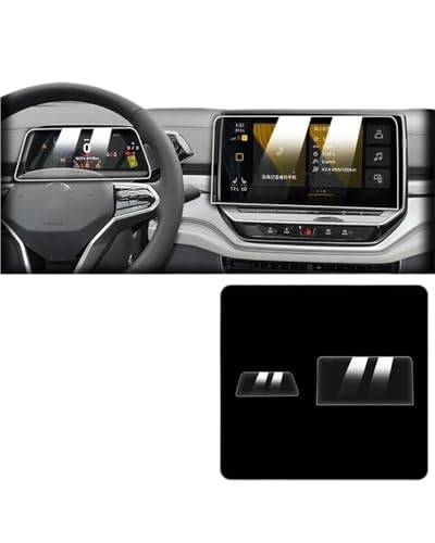 Écran tactile VW ID6 sans rayures grâce au film de protection en verre trempé pour GPS et compteur
