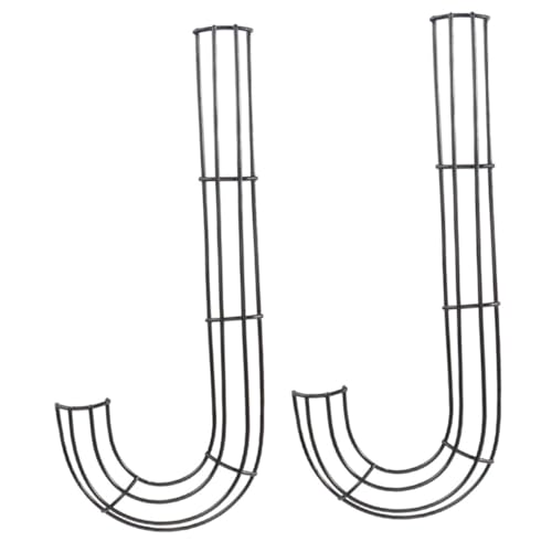 GOOHOCHY 2pcs Candy Cane Shaped Metal Wreath Frame Sturdy Floral for Christmas Decor for Holiday Home Decoration and Party Events