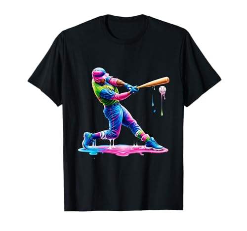 Baseball Player Drip Ice Cream Drip Baseball Stuff T-Shirt