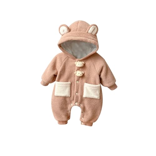 Baby Clothes Boys Girls Winter Snowsuit Cute Bear Suit Newborn Infant Coats Sherpa Hooded Bodysuits Jumpsuit