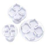  Aofocy Flor Fondant Cake Sugarcraft Que adorna la Herramienta del Cortador del émbolo del Molde de la Galleta, Hortensia-Blanco
