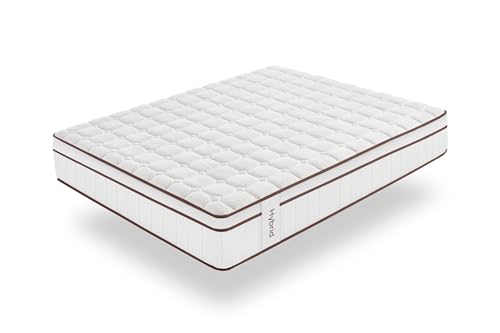 Moonia | Colchón Hybrid 30 cm Blanco | Multizonas de Confort | Tecnología Core Spring | Independencia de lechos | 135 x 190