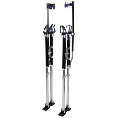Generic 48-60 Inch Drywall Stilts Adjustable Heights Aluminum Tool Stilt for Ceiling Sheetrock Taping Costume