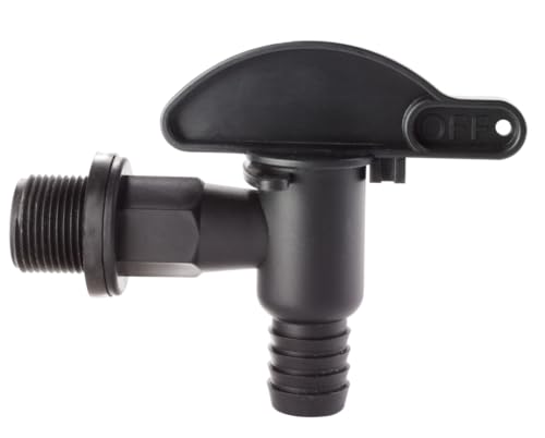 Belli - Robinet de puisage pour réserves d'eau - Robinet gros debit joint plat noir 1