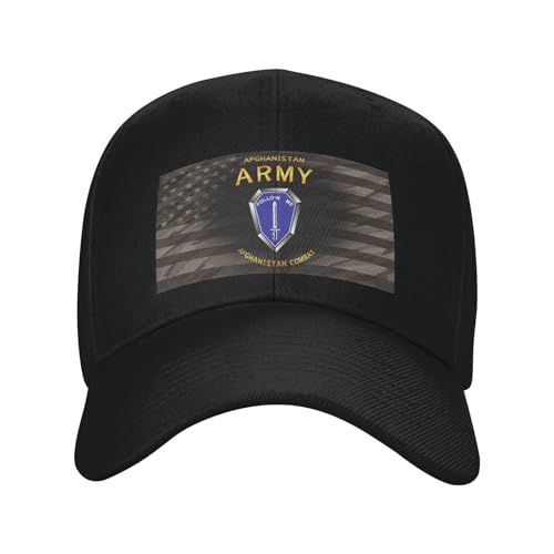 Infantry School ' Follow Me Afghanistan Combat Vet Classic Duckbill Caps for Stylish Sun Protection Black