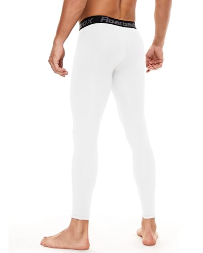 Roadbox 2 Pack Men's Compression Pants, Quick Dry Running Tights Workout Leggings, Athletic Base Layer for Gym Football Yoga2