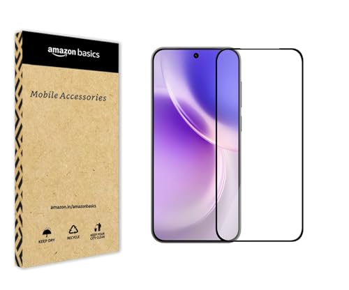 Image of amazon basics Tempered Glass Screen Protector Compatible with Vivo X300 5G Transparent Protective Film [Clear HD] - Pack of 2