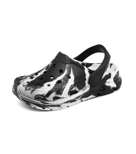 cubufly toddler kids clogs garden shoes for boys girls marbled tie dye water shoes slip on sandals