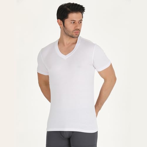 Men's T-Shirts Rayon Made from Bamboo - Modern Fit, Moisture Wicking Undershirt - Crewneck/V-Neck Tees, 3-Pack2