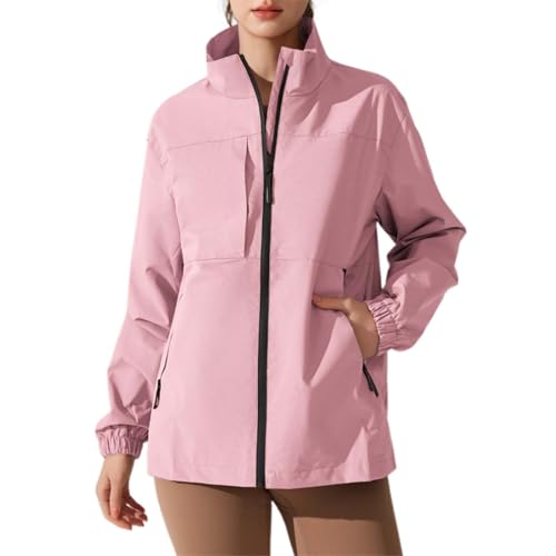 Manteau de pluie femme contre le vent et l'humidité en randonnée sportive