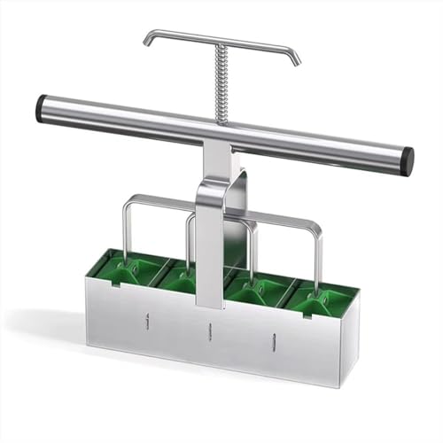 Maker, 4 Bodenblocker mit 5,1 cm großen Zellen und Komfortgriff, Bodenblockpresse, einfache Umpflanzung, Gartenarbeit für Setzlinge, Stecklinge, Gewächshäuser (Silber)