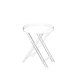 Clear Acrylic Small Folding Table,Round Tray Drink Table,for Office