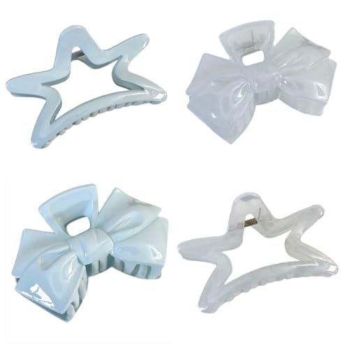Pince à cheveux étoile et bleu marine : accessoires pince requin arrière de tête