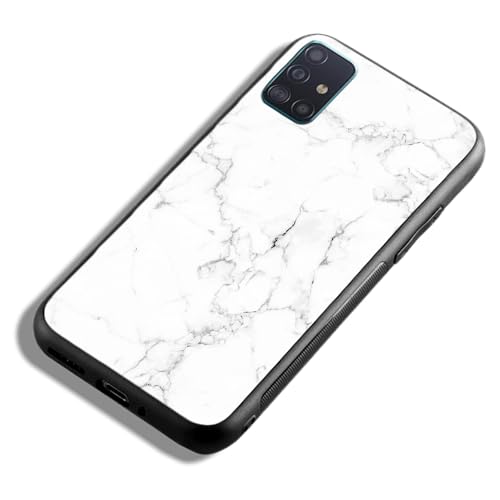 Image of COLORflow Back Cover Compatible with Samsung Galaxy A71 | White Marble | Shockproof TPU Bumper Cover with Camera Protection Back Cover Compatible with Samsung Galaxy A71