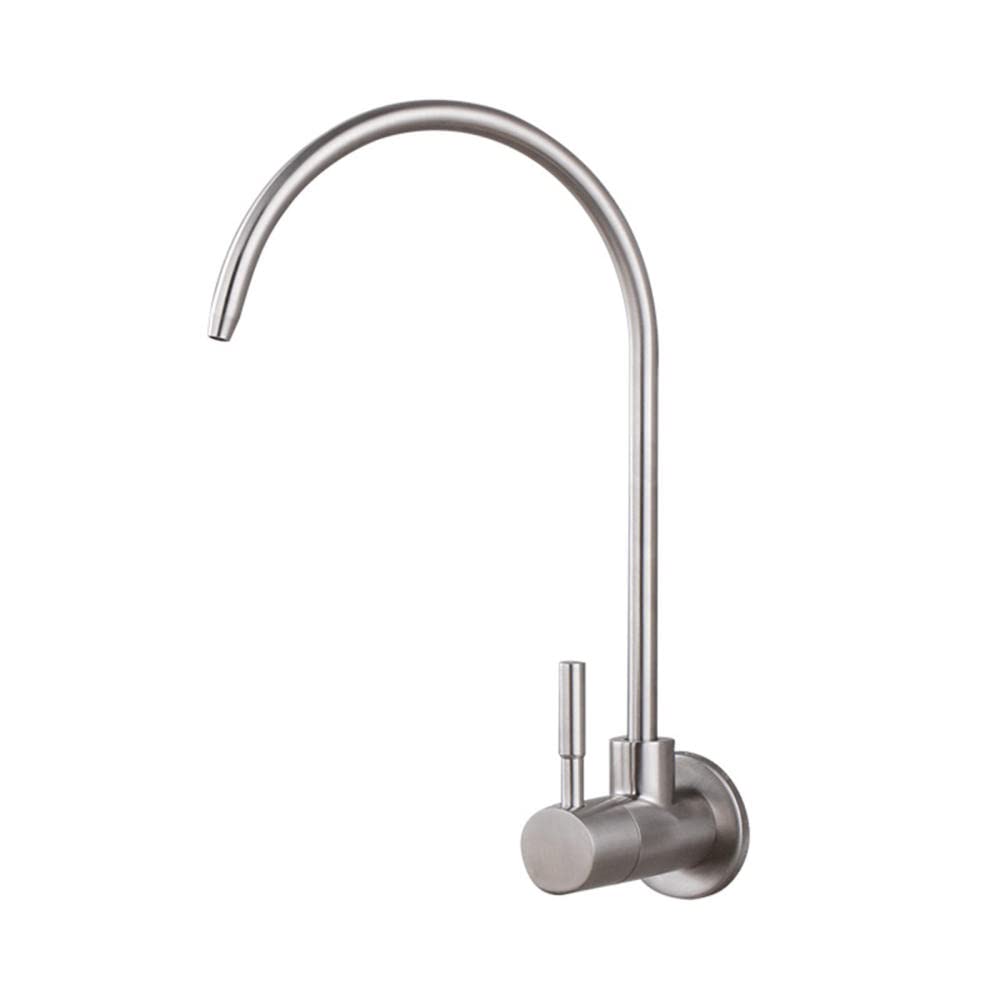 WDSOPK Kitchen Taps Filter Wall Mounted Stainless Steel Direct Drinking Faucet Rotating Cold Water Faucet-Drawing (Drawing A)