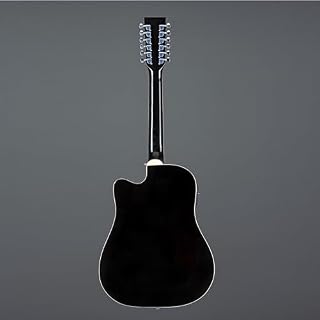 Red Hill AF-8A8C12-BK 12-String Electro-Acoustic Guitar (Black) - Guitare Acoustique 12 cordes – Image 3