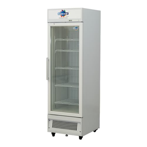 Image of ROCKWELL 379L, Single Glass Door Visi Freezer, Internal LED, Heavy Duty (VF500C, White), 4 Year Warranty