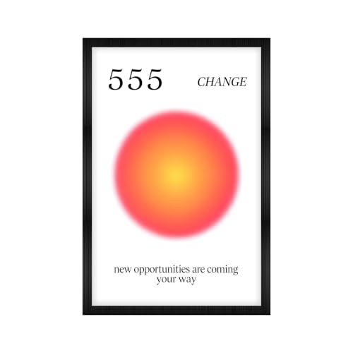 Image of 555 Change Premium Framed Wall Poster (12x18 Inch) | New Opportunities Are Coming Your Way Inspirational Wall Art | Positive Energy & Motivation Decor for Bedroom, Living Room, Office & Workspace | Ready-to-Hang Display Frame