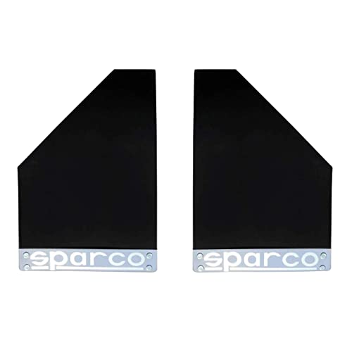 Image of Adroitz Black Sparco Racing Style Rubberized Car Mudflaps For Eeco (Set of 2)