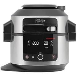 Ninja Foodi 11-in-1 6L SmartLid Multi-Cooker, Stainless Steel/Black OL550UK | Electric Pressure Cooker & Air Fryer, Layer Food with Reversible Rack, Cook up to 4 Portions, Dishwasher Safe Parts