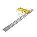 Jutagoss 300mm/12 inch Yellow Base Stainless Steel Framing Square Right Angle Ruler Thicken Try Square Ruler Tools for Carpenter Engineer 1 Pcs