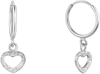 GIVA 925 Silver Small Heart Drop Earrings Danglers studs | Gifts for Women & Girls
