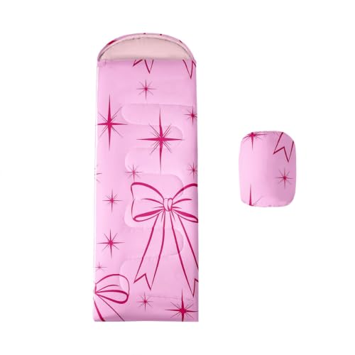 Bolsa de Dormir Erosebridal Bowknot para Camping, con Moño, Poliéster, 90x31 pulgadas, Capacidad Individual miniatura 1