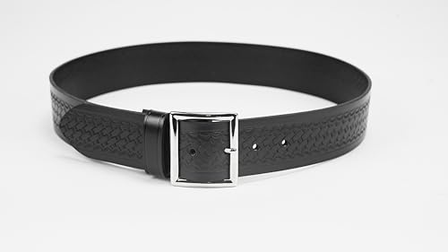 First Class Police, Sheriff, and Security 1.5" & 1.75" Plain and Basketweave Uniform Work Duty Genuine Leather Belt2