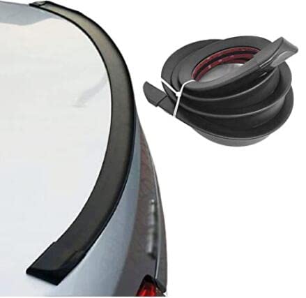 Arrière Becquet Voiture Universel, 1.5m/4.9ft Adhésif Coiffant Bande Protection imperméable à l'eau,Charbon de boismotif, Noir Cover