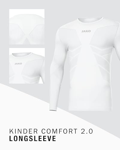 JAKO Herren Longsleeve Comfort 2.0, Weiß, M