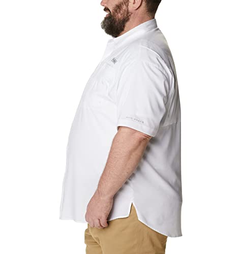 Columbia Camisa masculina Tamiami II de manga curta, branca, GG