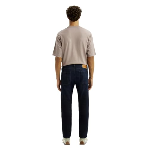 Image of Levi's Men's 513 Dark-Blue Slim Straight Fit Mid Rise Selvedge Jeans