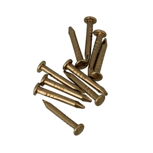 BUUV Antique Pure Copper Furniture Miniature Nail con cabeza redonda 8-12mm pack de 100 (Color : 12mm x 1.5mm)(12mm X 1.5mm) miniatura 2