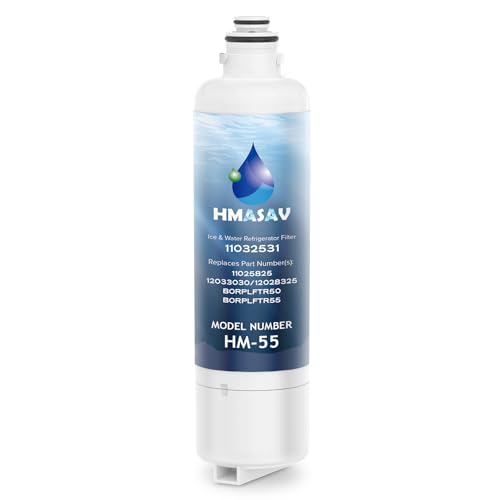 Image of HMASAV Bosch Water Filter Replacement - Ultra Clarity Pro Water Filter Bosch, BORPLFTR50, BORPLFTR55, Thermador Replacement for 12033030, 12028325, 11025825, B36CT80SNS, B36CL80ENS, WFC100MF, 1PACK