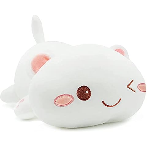 Cojín de Peluche Gato Suave para Abrazar y Decorar el Hogar Cover