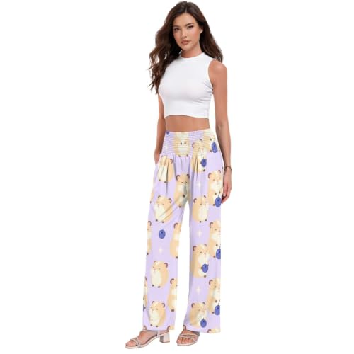 Pantalon femme extensible léger Hamster Berry FRODOTGV décontracté