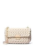 Michael Kors Tribeca Large Convertible Chain Shoulder Bag, Gold-Tone Hardware/Light Cream