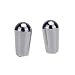 Musiclily Pro Metric Size Thread Plastic Guitar 3 Way LP Toggle Switch Tips Pickup Selector Switch Knobs for Epiphone Les Paul, Chrome (Set of 2)