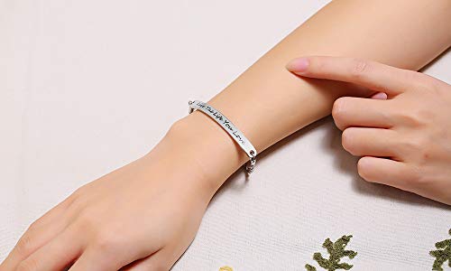 Vnox Amicizia Inspirational Quote Bar Bracciale