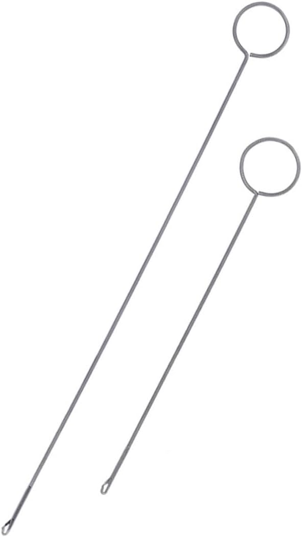 VILLCASE 2sets Sewing Loop Knitting Accessories Crochet Hooks Long Craft Hook Wire Made Tool for Bias Tubing 2pcs*2