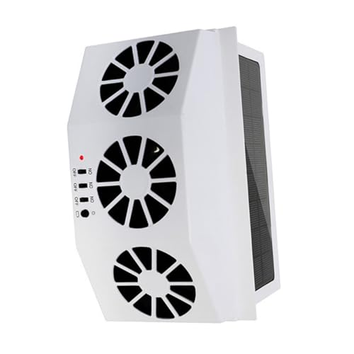 LOLIPPYY Solarbetriebener Auto Auslassventilator Energiesparender Lüfter mit Einfachem Installationsprozess Vielseitig für Autokühlung und Geruchsbeseitigung Geeignet für Autofahrer und