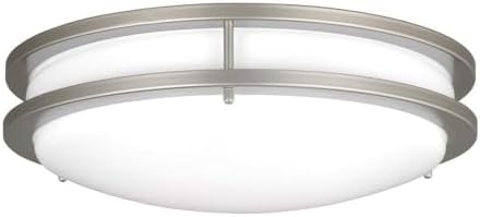 Generation Lighting 7650893S-753 Mahone Flush Mount, 1-Light LED 23 Watts, Painted Brushed Nickel