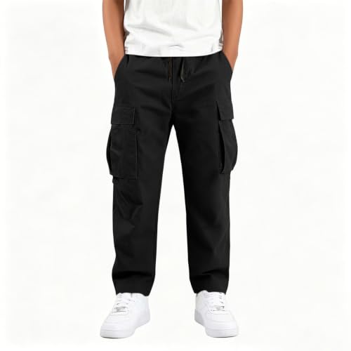 Cargo Sweatpants for Boy Relaxed Fit Elastic Waist Hiking Cargo Pants - image 6